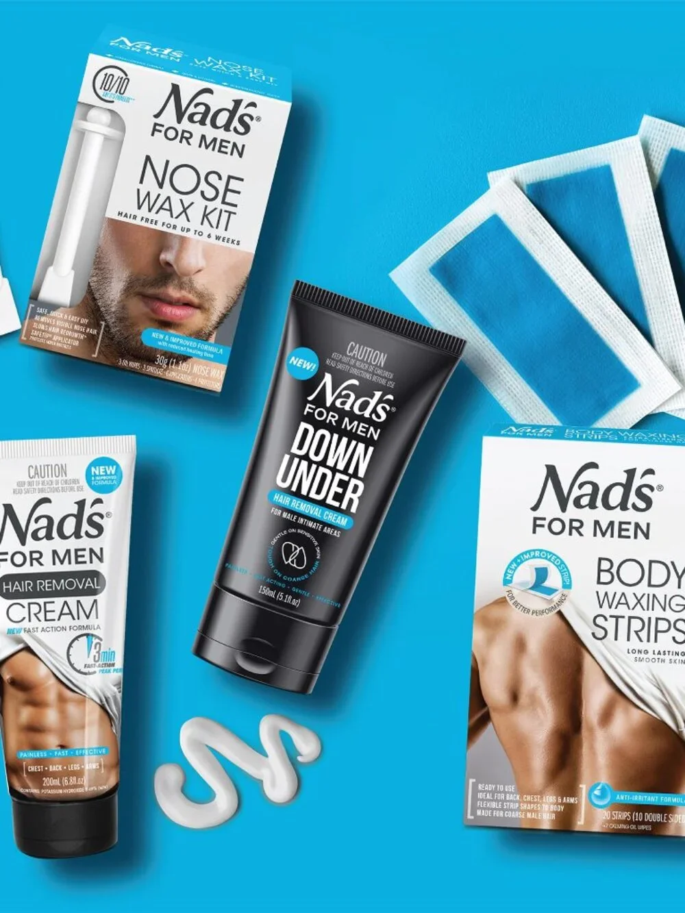 Nad's For Men Hair Removal Cream, Painless Hair Removal For Men, Soothing Depila